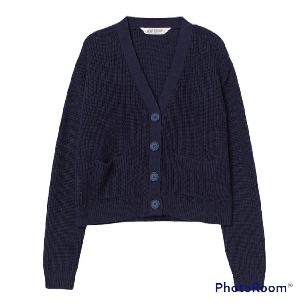 H&M Girl Knit  Cardigan with Pockets sz 16/18